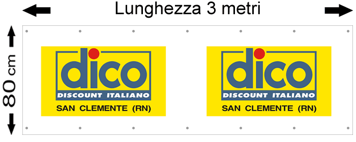 striscioni singoli in pvc- banderole en Italie